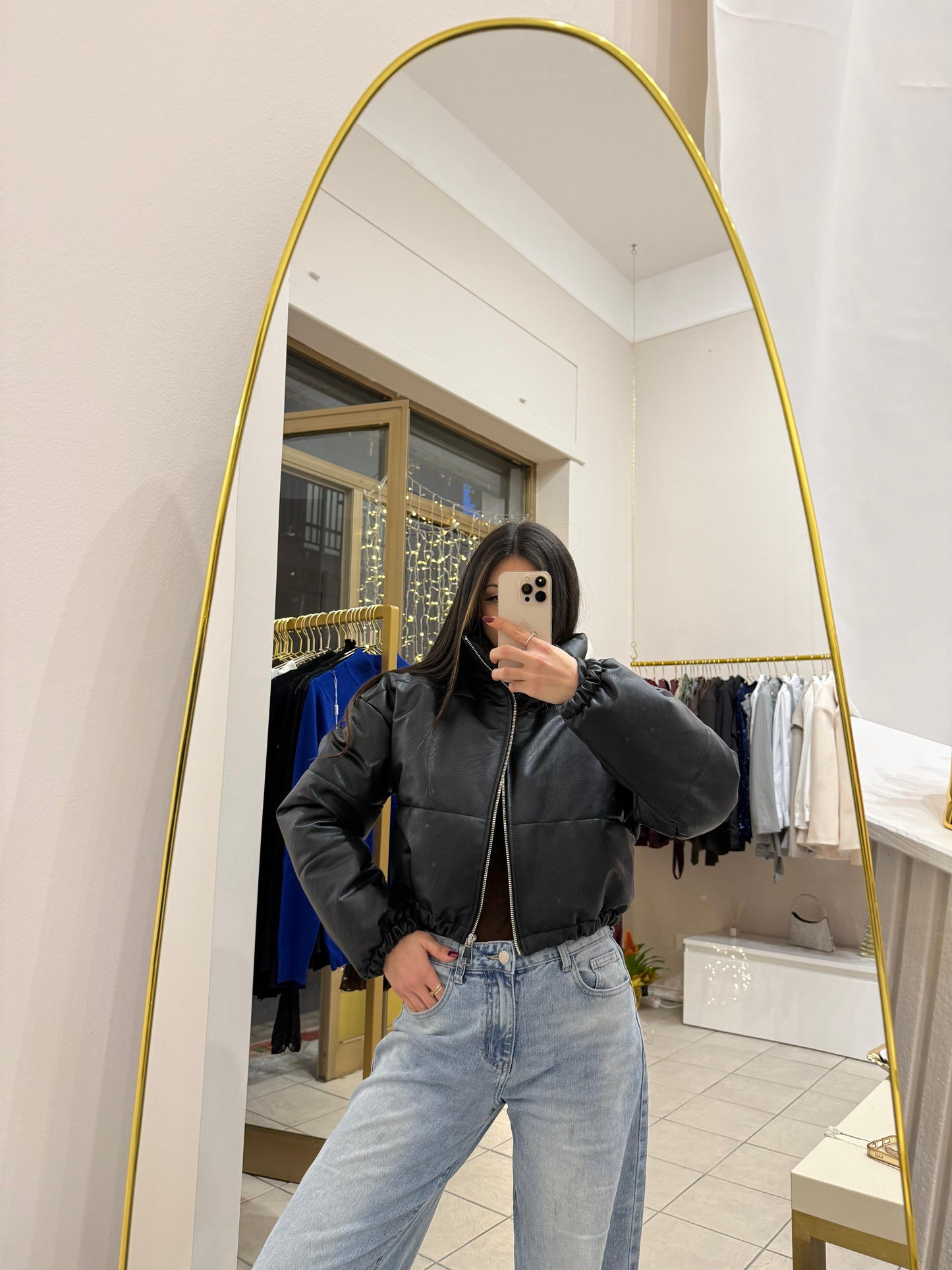 Bomber Ecopelle Crop