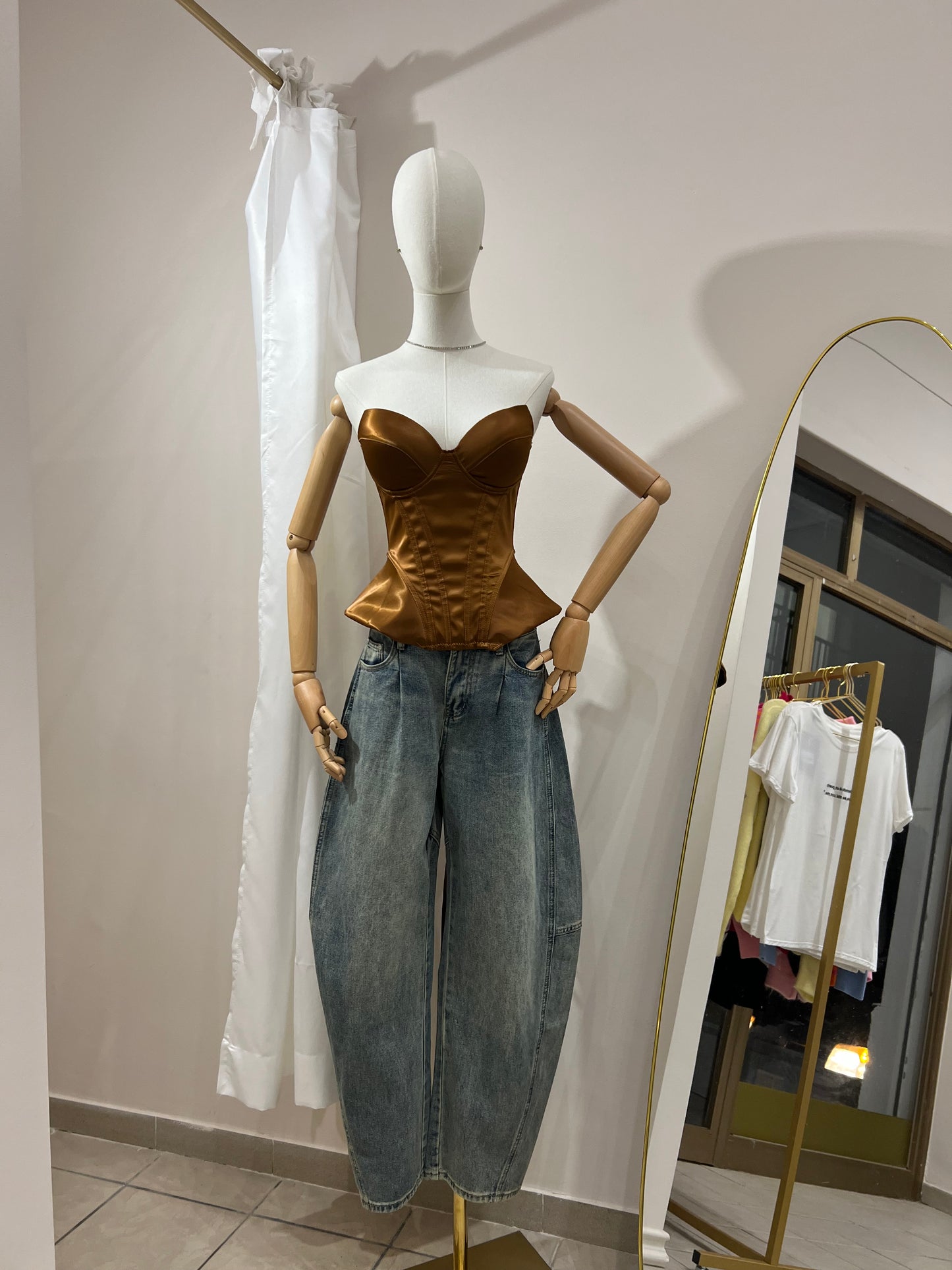 Jeans Balloon in denim scuro