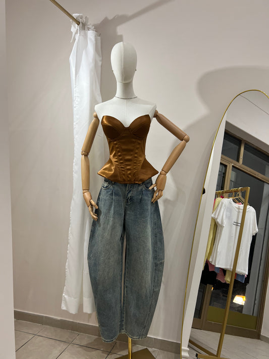 Jeans Balloon in denim scuro