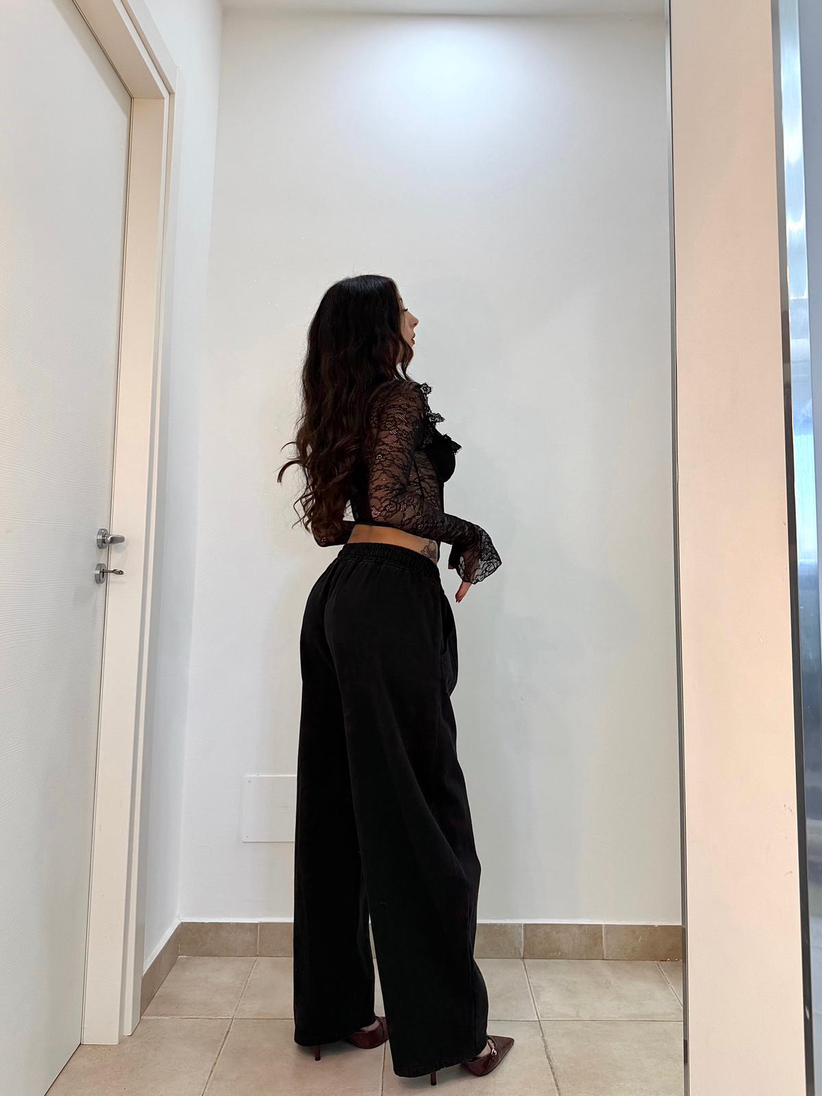 Pantalone balloon in denim